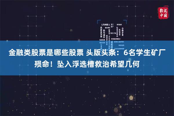 金融类股票是哪些股票 头版头条：6名学生矿厂殒命！坠入浮选槽救治希望几何